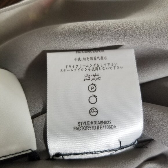 BCBG Max Azaria Silk Peplum Dress Size 6 Artsy Amelia Sheath - Picture 8 of 8